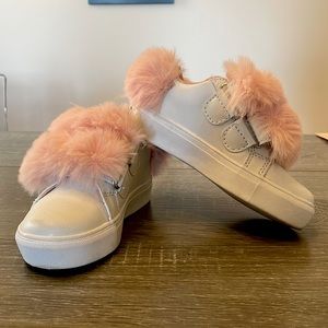 Faux Fur Trim Sneakers
